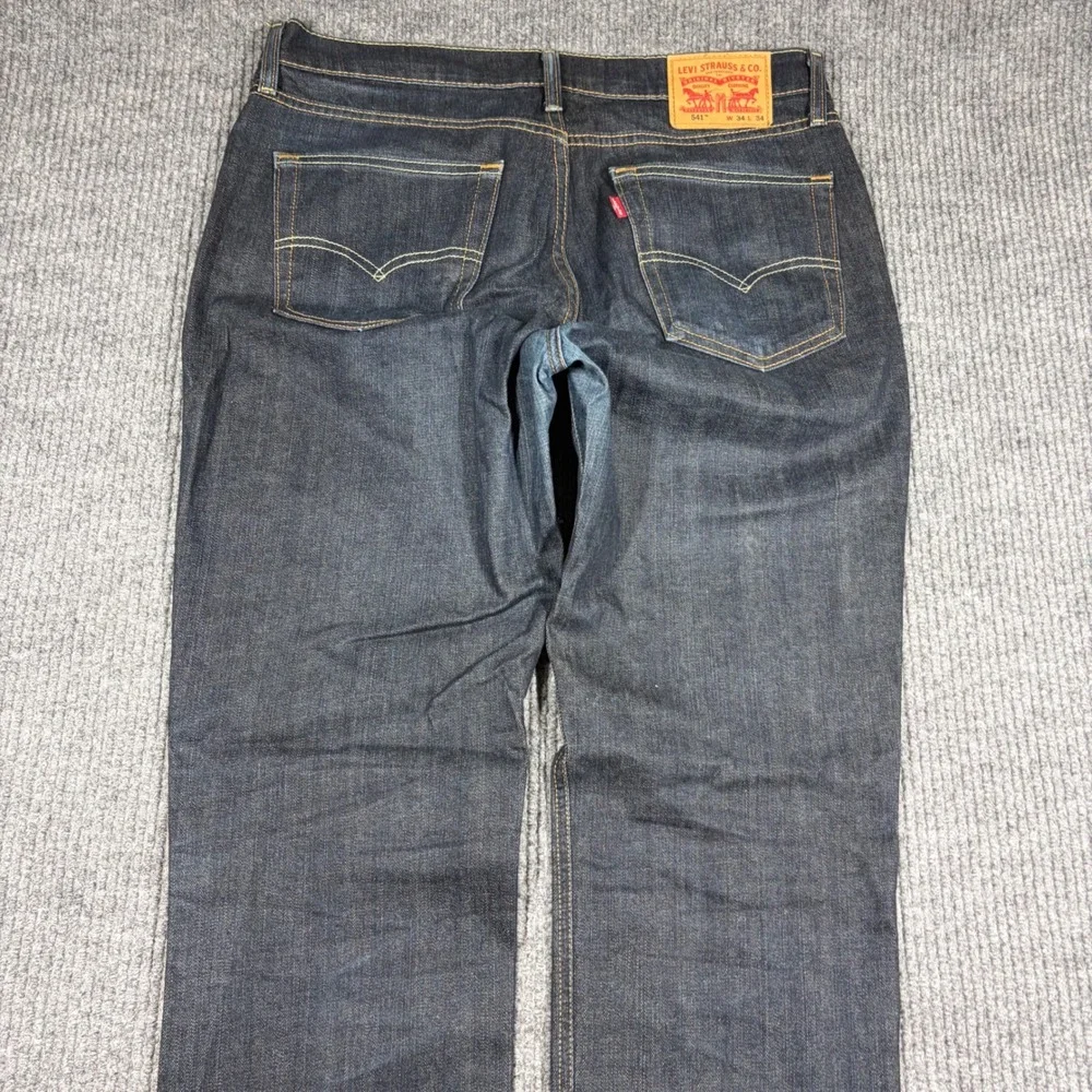 Levis 541 Jeans Mens 34x34 Athletic Taper Dark Wash Blue Denim 18181-0229